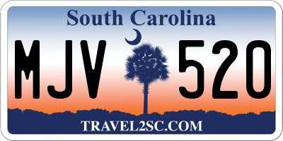 SC license plate MJV520