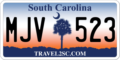 SC license plate MJV523