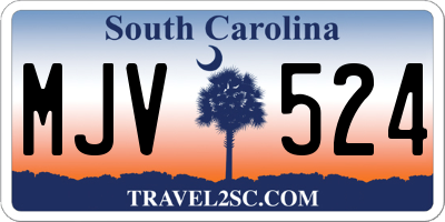 SC license plate MJV524