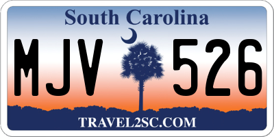 SC license plate MJV526