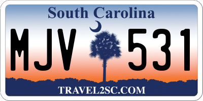 SC license plate MJV531