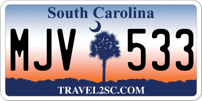 SC license plate MJV533