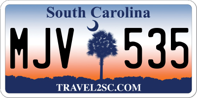 SC license plate MJV535