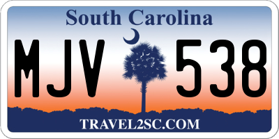 SC license plate MJV538
