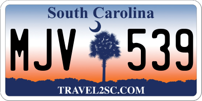 SC license plate MJV539