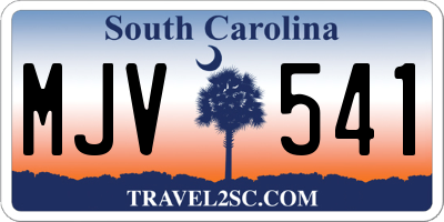 SC license plate MJV541