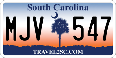 SC license plate MJV547