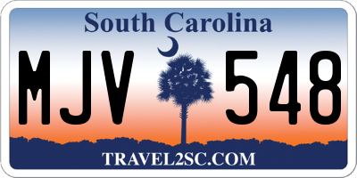 SC license plate MJV548
