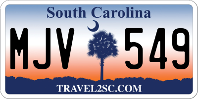 SC license plate MJV549