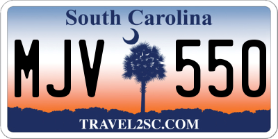 SC license plate MJV550