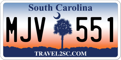 SC license plate MJV551