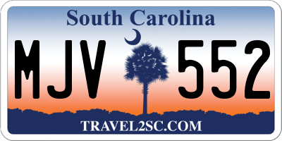 SC license plate MJV552