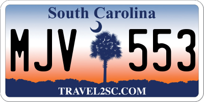 SC license plate MJV553