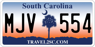 SC license plate MJV554