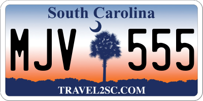 SC license plate MJV555