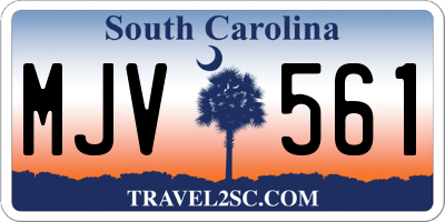 SC license plate MJV561