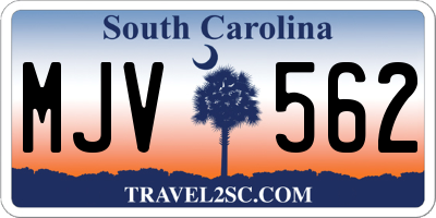 SC license plate MJV562