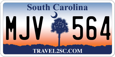 SC license plate MJV564