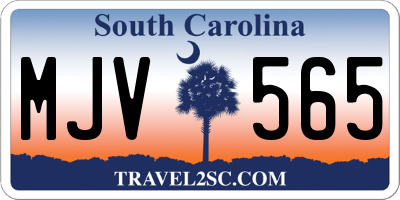 SC license plate MJV565