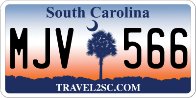 SC license plate MJV566