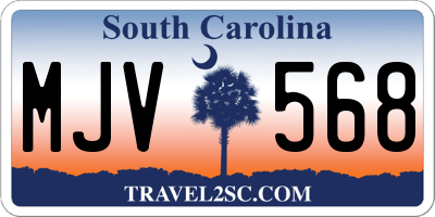 SC license plate MJV568
