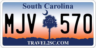 SC license plate MJV570