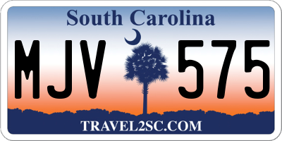 SC license plate MJV575