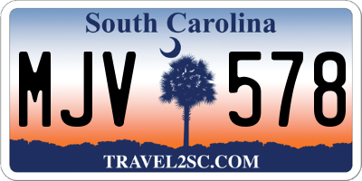 SC license plate MJV578
