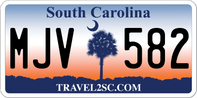 SC license plate MJV582