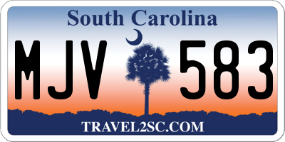 SC license plate MJV583