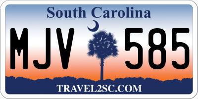 SC license plate MJV585
