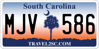SC license plate MJV586