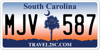 SC license plate MJV587