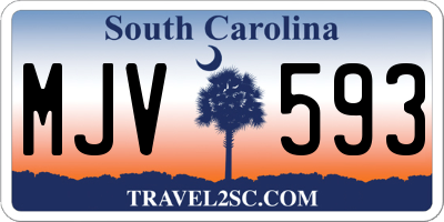 SC license plate MJV593
