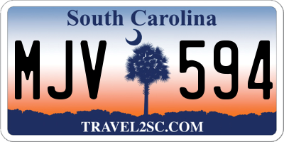 SC license plate MJV594