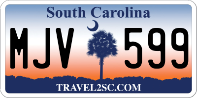 SC license plate MJV599