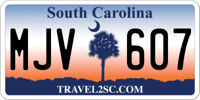 SC license plate MJV607