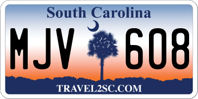 SC license plate MJV608