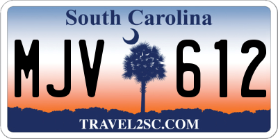 SC license plate MJV612