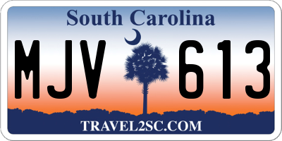SC license plate MJV613