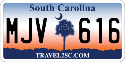 SC license plate MJV616