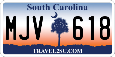 SC license plate MJV618