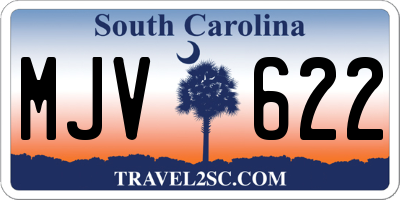 SC license plate MJV622
