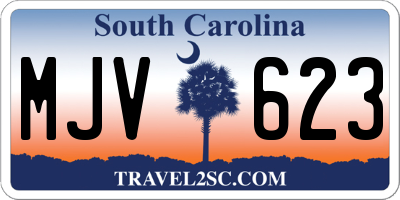 SC license plate MJV623