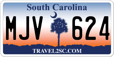 SC license plate MJV624