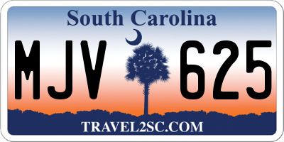 SC license plate MJV625