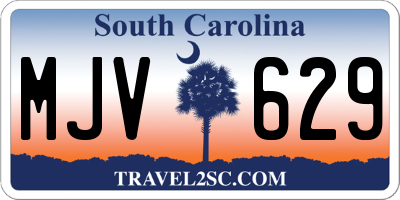 SC license plate MJV629