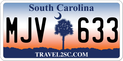 SC license plate MJV633