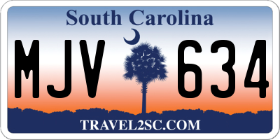 SC license plate MJV634