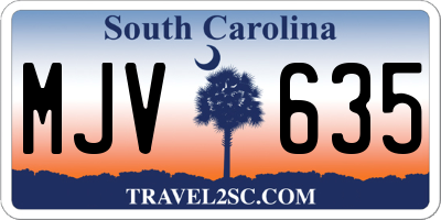 SC license plate MJV635